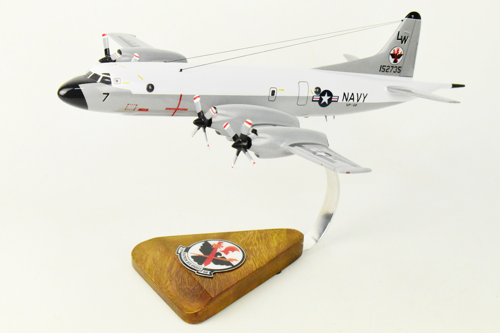 Lockheed Martin® P-3B Orion™, VP-68 Blackhawks, 18″ Mahogany Model