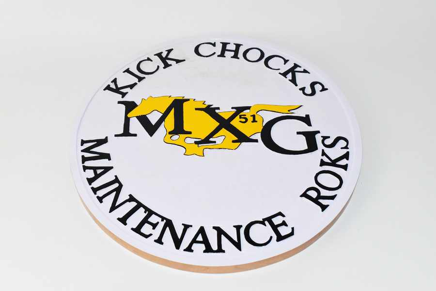 51 MXG Kick Chocks, 16" Plaque