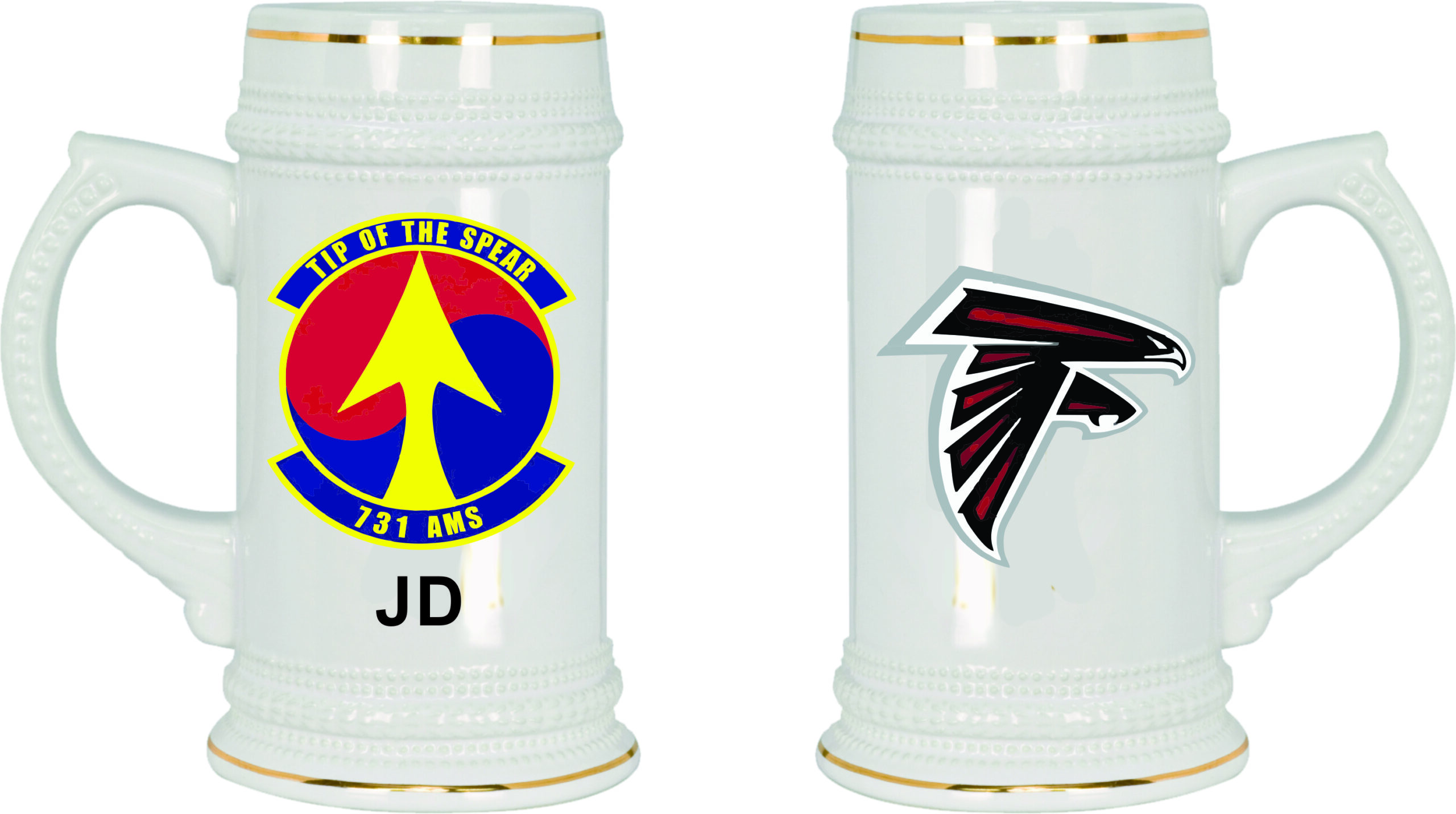 731 AMS Patch/ Falcons Squadron Stein, Ceramic, 18 ounces, 2 sides (Copy)
