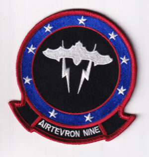 VX-9 Vampires Red White and Blue Patch, 4 in, Hook and Loop