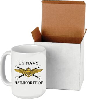 USN Tailhook Coffee Mug, Ceramic, 15 ounces, Pilot gifts