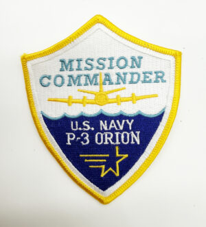 Mission Commander P-3 Orion Patch, 4.25 in, Sew On