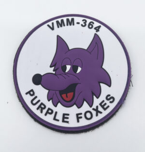 VMM-364 Purple Fox PVC Patch, 3.5 inch, Hook and Loop backing