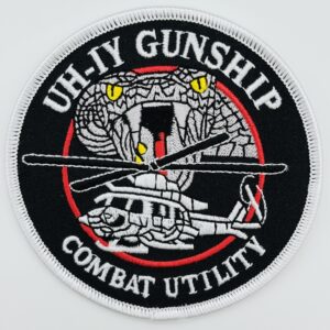 Bell® UH-1Y Huey Gunship Patch – 3.5in, Iron-On/Sew On, Officially Licensed,