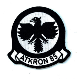 VA-85 Black Falcons Squadron Patch - Hook and Loop, 4"