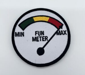 Fun Meter Patch – Hook and Loop Backing, 3.5 in