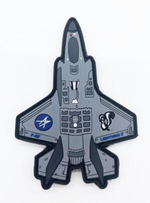 Lockheed Martin® F-35A Lightning II® Silhouette PVC Patch, 5 in, Hook and Loop