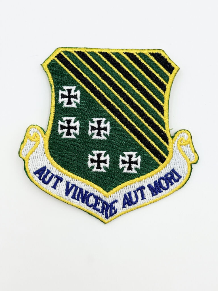 1st Fighter Wing AUT VINCERE AUT MORI Patch – With Hook and Loop, Embroidered, 3 Inch