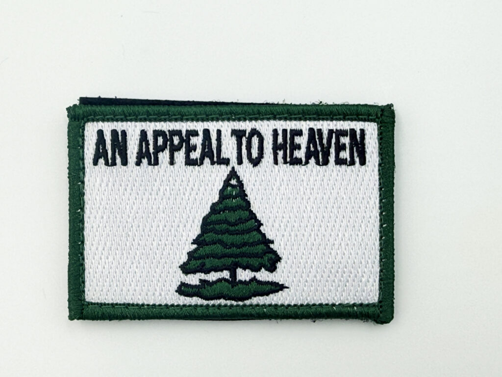 Appeal to Heaven Patch -Iron On Sew On, Embroidered, 2x3 Inch
