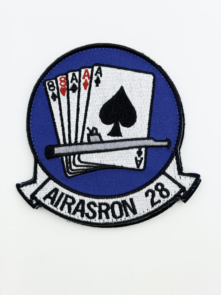 VS-28 Gamblers Squadron Patch –With Hook and Loop, Embroidered, 4 Inch