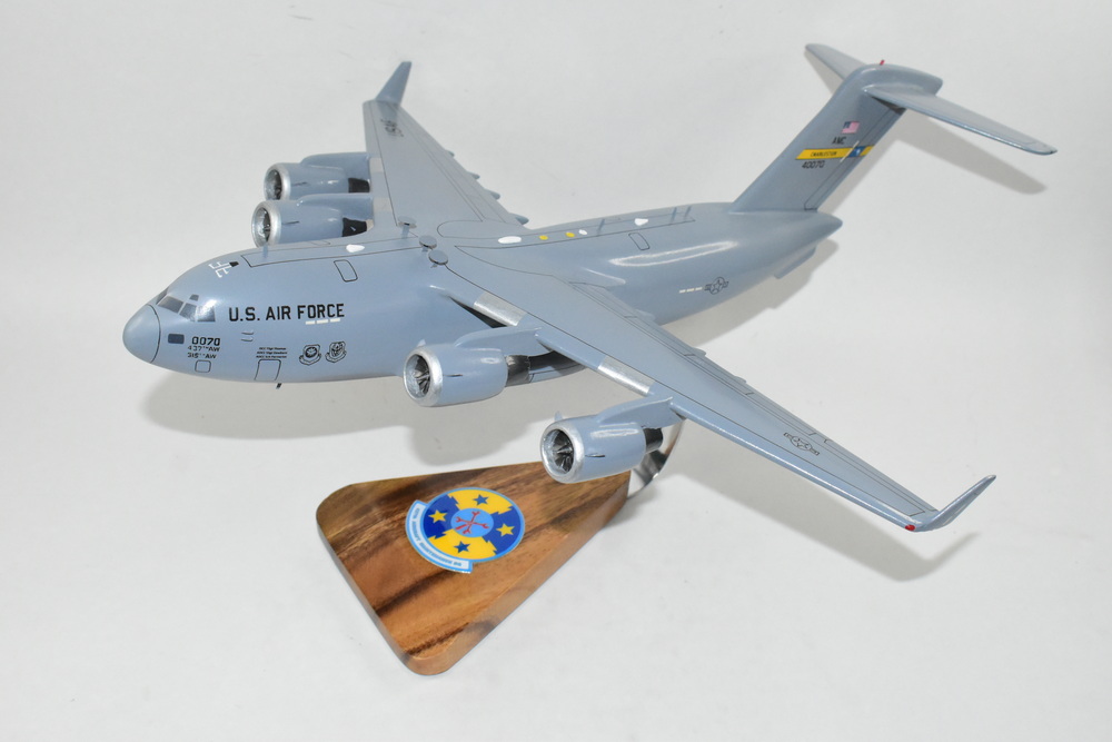 437th AMXS C-17 Globemaster III Model, left three-quarter view